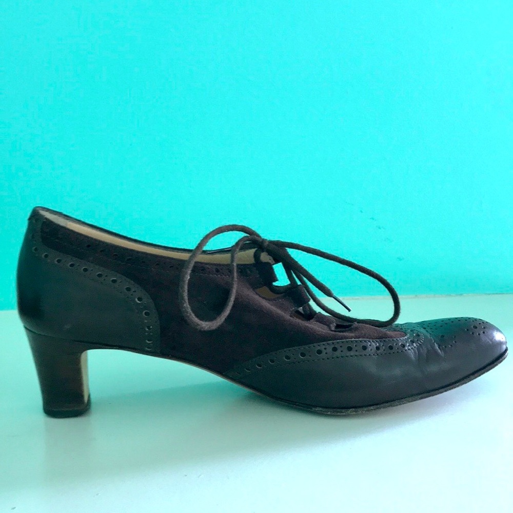 Vintage Manolo Blahnik Deep Brown Suede & Leather - Picture 14 of 14